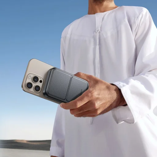 Joyroom JR-PBM11 Powerbank 10000mAh 22.5W Qi2, MagSafe kompatibilis, állvánnyal - fekete - 11