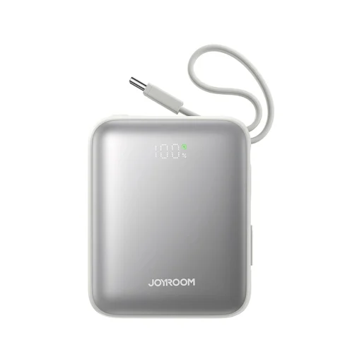 Joyroom JR-PBF27 10000mAh 22.5W Powerbank beépített USB-C és Lightning kábelekkel - Fehér - 2