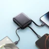 Joyroom JR-PBF27 10000mAh 22.5W Power Bank beépített USB-C és Lightning kábelekkel - Fekete - 12