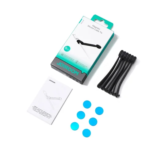 Joyroom JR-ZS422 Szilikon Kábelrendező Mágnessel, 6 darabos - Fekete - 3