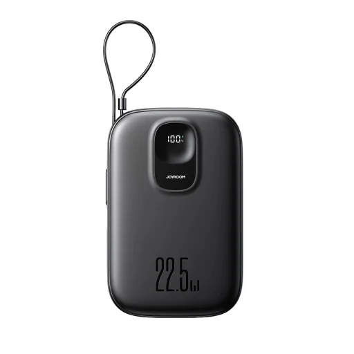 Joyroom JR-PBF18 22.5W 10000mAh Powerbank beépített Lightning kábellel + USB-C kábellel 0.25 cm - Fekete - 2