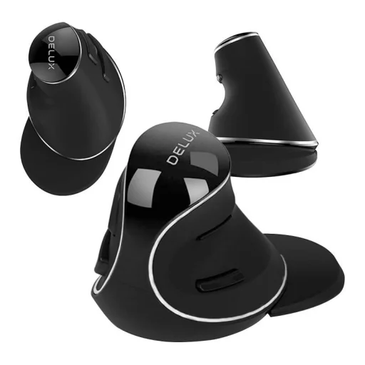 Vezeték nélküli függőleges egér Delux M618PD BT+2.4G 4200DPI - 3