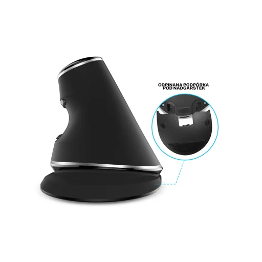 Vezeték nélküli függőleges egér Delux M618PD BT+2.4G 4200DPI - 5