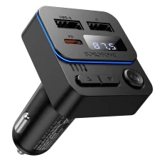 Borofone Transmitter FM BC60 Hero MP3, Bluetooth - 2xUSB + Type C - PD 20W fekete