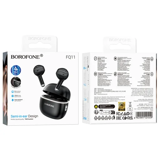 Borofone TWS Bluetooth Fülhallgató FQ11 Sound fekete - 5