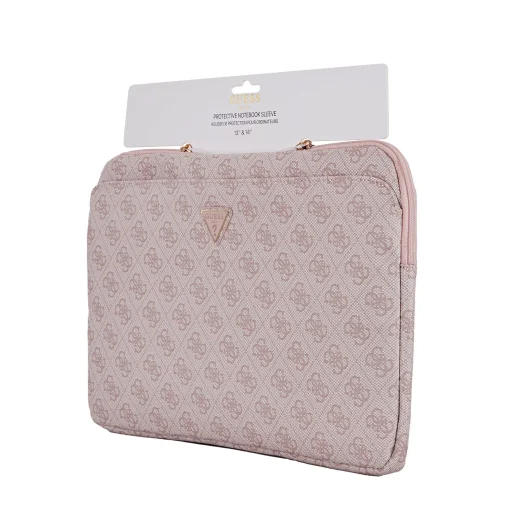 Guess PU 4G Triangle Logo Laptop táska 14" Rózsaszín - 4