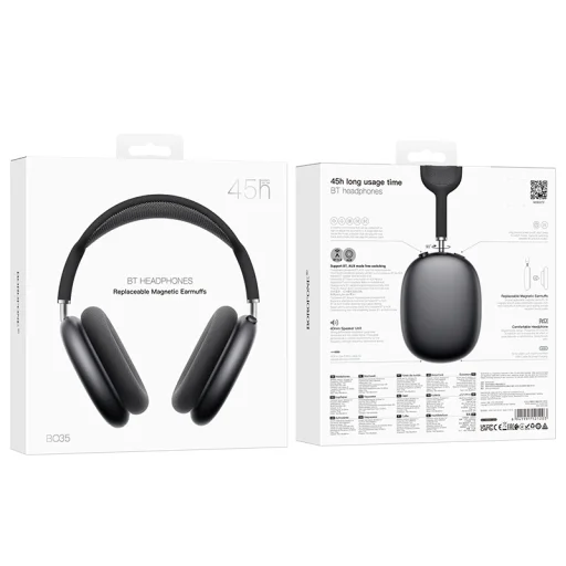 Borofone Fejhallgató BO35 Adorable bluetooth sötétszürke - 6