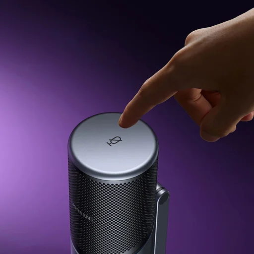 Ugreen CM769 Asztali Mikrofon USB-A-val és RGB LED-del - Ezüst - 8