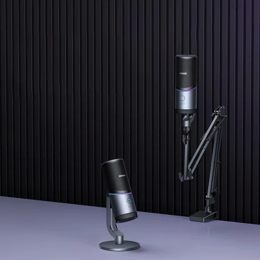 Ugreen CM769 Asztali Mikrofon USB-A-val és RGB LED-del - Ezüst - 10