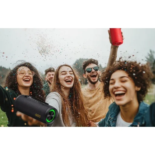 QCY SP7 vezeték nélküli hangszóró (zöld) - 6