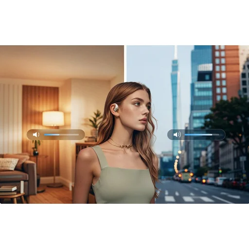 QCY Crossky R70 vezeték nélküli fülhallgató (szürke) - 7