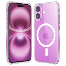  Techsuit - Ütésálló Átlátszó Szilikon MagSafe - iPhone 16 Plus - Átlátszó tok