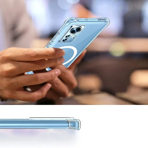  Techsuit - Ütésálló Átlátszó Szilikon MagSafe - Xiaomi Redmi Note 14 5G - Átlátszó tok - 2