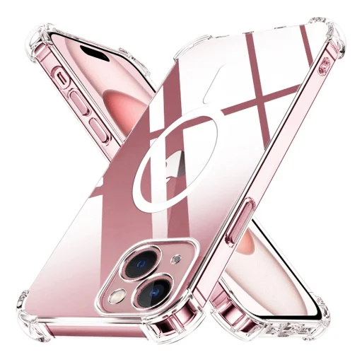  Techsuit - Ütésálló Átlátszó Szilikon MagSafe - iPhone 15 - Átlátszó tok - 1