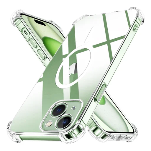  Techsuit - Ütésálló Átlátszó Szilikon MagSafe - iPhone 15 Plus - Átlátszó tok - 1