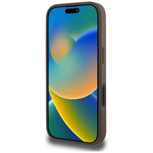  iPhone 16 Pro Barna Guess Peony Grained Hot Stamp Triangle MagSafe (GUHMP16LPGBTMW) tok - 6