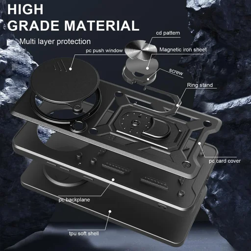  Techsuit - CamShield sorozat - Xiaomi Poco F7 Ultra - Fekete tok - 4