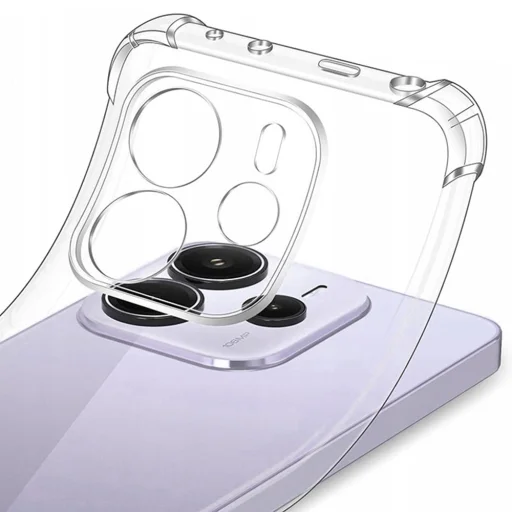  Techsuit - Ütésálló átlátszó szilikon MagSafe tok - Xiaomi Redmi Note 14 4G (164,84 x 78,15 x 8,16 mm) - Átlátszó - 4