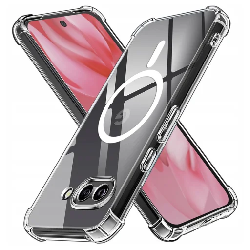 Techsuit - Ütésálló Átlátszó Szilikon MagSafe - Google Pixel 9a - Átlátszó tok - 1
