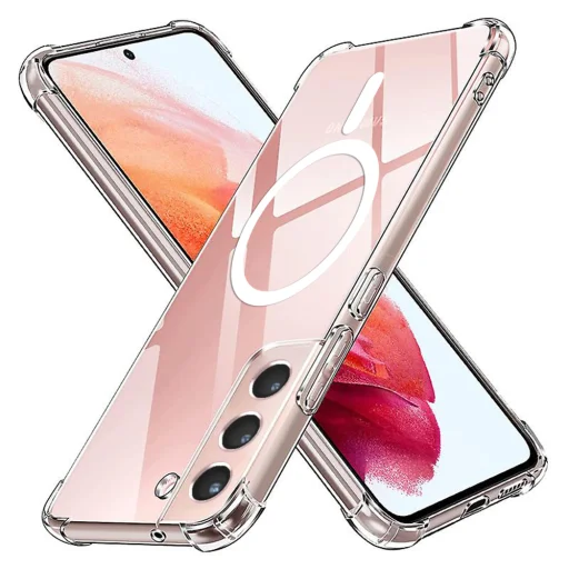 Samsung Galaxy S21 Plus 5G priehľadné nárazuvzdorné MagSafe silikónové puzdro Techsuit - 1