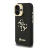  iPhone 16 fekete Guess PU Grained 4G Logo Stand Camera Frame tok thumbnail