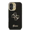  iPhone 16 fekete Guess PU Grained 4G Logo Stand Camera Frame tok thumbnail