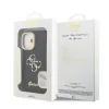  iPhone 16 fekete Guess PU Grained 4G Logo Stand Camera Frame tok thumbnail