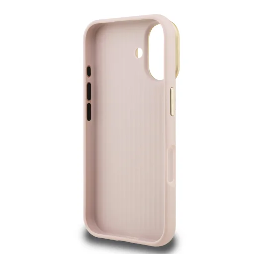  iPhone 16 Pink Guess PU Grained 4G Logo Camera Frame fliptok - 6