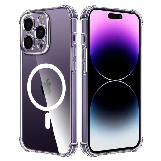  Techsuit - Ütésálló Átlátszó Szilikon MagSafe - iPhone 14 Pro Max - Átlátszó tok - 1