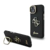Guess PU Grained 4G Logo Stand Camera Frame tok iPhone 15 Black