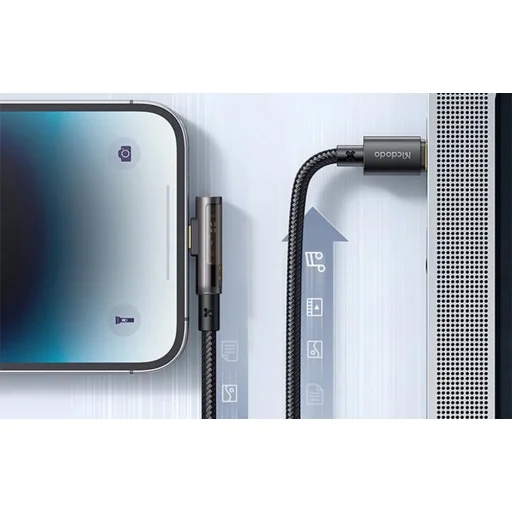 USB-C Lightning 90 fokos kábel McDodo CA-3390 36W 1.2m (fekete) - 5