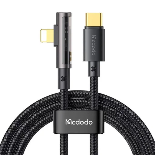 USB-C Lightning 90 fokos kábel McDodo CA-3390 36W 1.2m (fekete) - 1