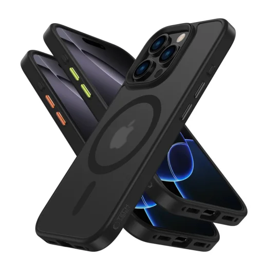 Tech-protect Magmat XT 3-set Magsafe iPhone 16 Pro Max Matt Fekete tok - 2