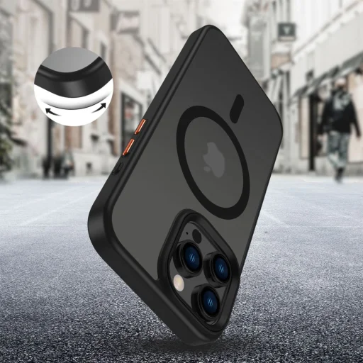 Tech-protect Magmat Xt 3-set Magsafe iPhone 16 Matt Fekete tok - 4