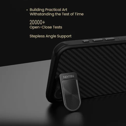 Nillkin CarboProp Aramid Mágneses tok Apple iPhone 16e Fekete - 4