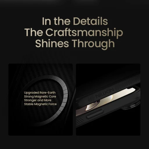 Nillkin CarboProp Aramid Mágneses tok Apple iPhone 16e Fekete - 8