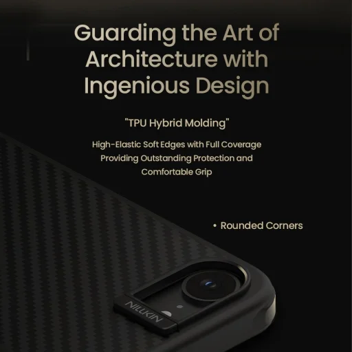 Nillkin Mágneses Synthetikus Szálas PRO tok Apple iPhone 16e arany - 5