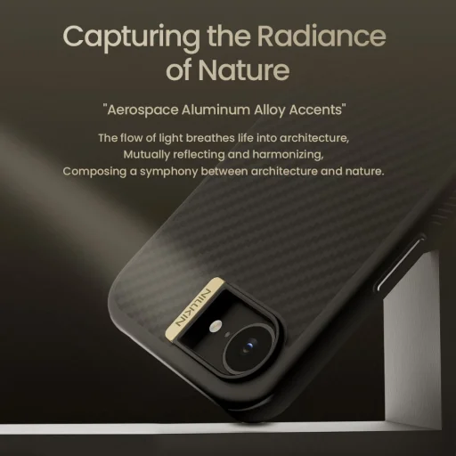 Nillkin Mágneses Synthetikus Szálas PRO tok Apple iPhone 16e arany - 7