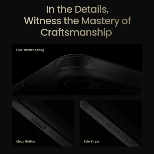 Nillkin Mágneses Synthetikus Szálas PRO tok Apple iPhone 16e arany - 8