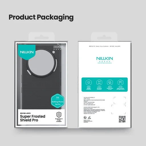 Nillkin Super Frosted PRO Back Cover tok Nothing Phone 3a Pro fekete - 7