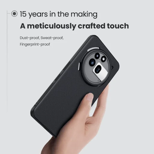 Nillkin Super Frosted PRO Mágneses Hátlap Tok Nothing Phone 3a Pro-hoz Fekete - 4