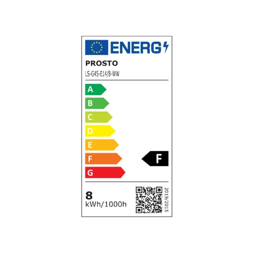 PROSTO LS-G45-E14-8-WW LED fényforrás, gömb, 8W, E14, 3200K - 2