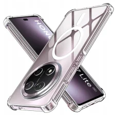  Honor Magic7 Lite / X9c Techsuit Ütésálló Átlátszó Szilikon MagSafe tok - Átlátszó