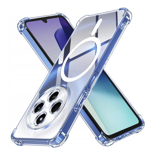  Techsuit - Ütésálló Átlátszó Szilikon MagSafe - Xiaomi Redmi 14C / Poco C75 - Átlátszó tok - 1