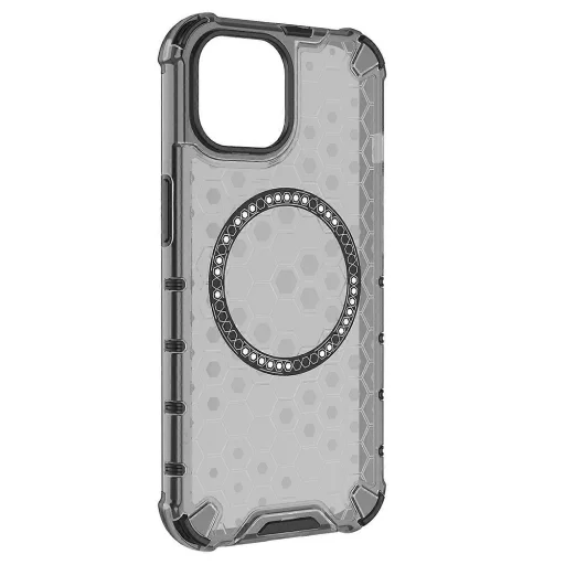  Techsuit - HoneyComb Pajzs MagSafe - iPhone 15 - Fekete tok - 3