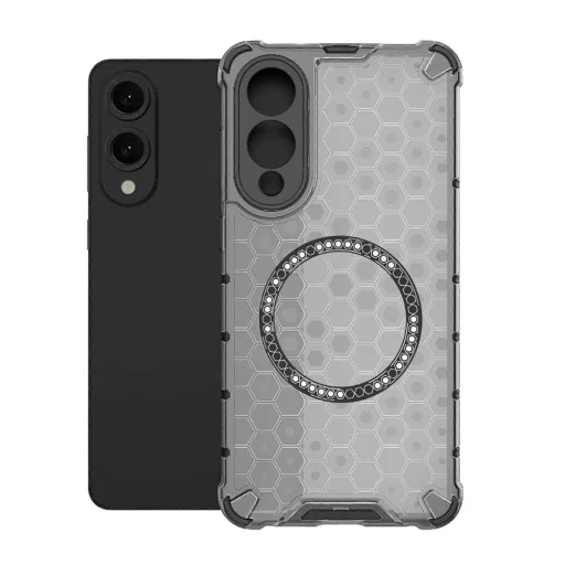  Techsuit - HoneyComb Shield MagSafe - Samsung Galaxy S25 Edge - Fekete tok - 2