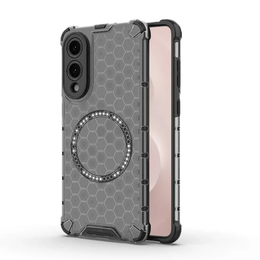  Techsuit - HoneyComb Shield MagSafe - Samsung Galaxy S25 Edge - Fekete tok - 1