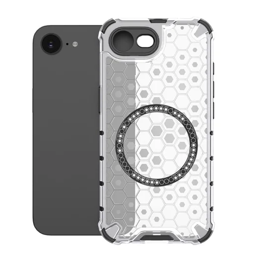  Techsuit - HoneyComb Védelem MagSafe - iPhone 16e - Fehér tok - 2