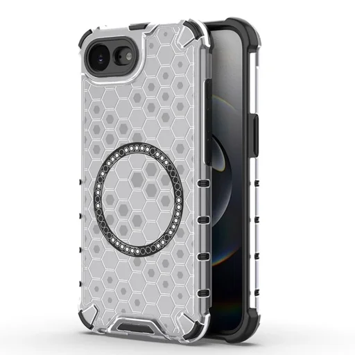  Techsuit - HoneyComb Védelem MagSafe - iPhone 16e - Fehér tok - 1