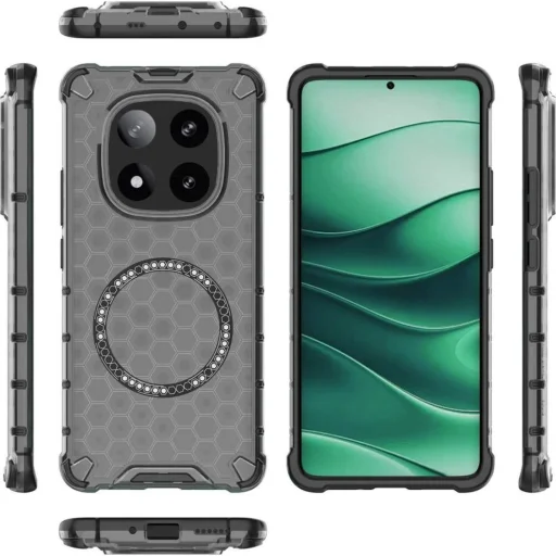  Techsuit - Méhsejt Pajzs MagSafe - Xiaomi Redmi Note 14 Pro 5G / Poco X7 - Fekete tok - 4